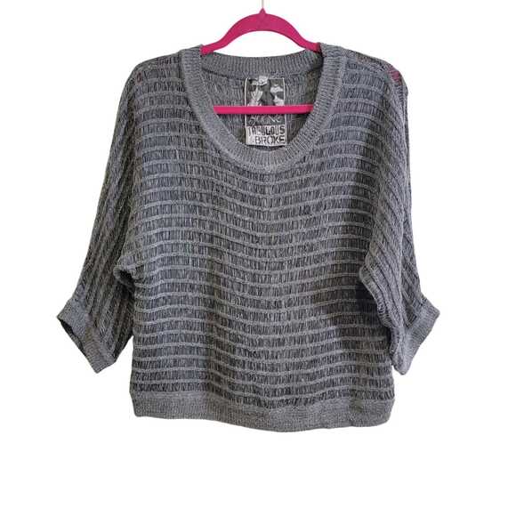 Young Fabulous & Broke Sweaters - Young Fabulous and Broke Slouchy Open Knit Scoop Neck Dolman Top